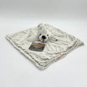 Blankets & Beyond Frosted Gray Scruffy Puppy Dog Baby Security Blanket Lovey NEW